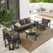 Terrace 4-Piece Outdoor Patio Aluminum Furniture Set Carbon Graphite