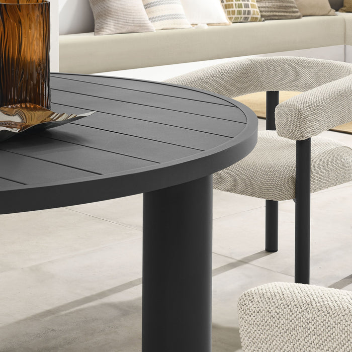 Nautica 5-Piece Round Outdoor Patio Aluminum Dining Table and Chairs Set