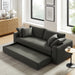 Commix Down Filled Overstuffed Sleeper Sofa Gray