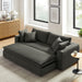Commix Down Filled Overstuffed Sleeper Sofa Gray