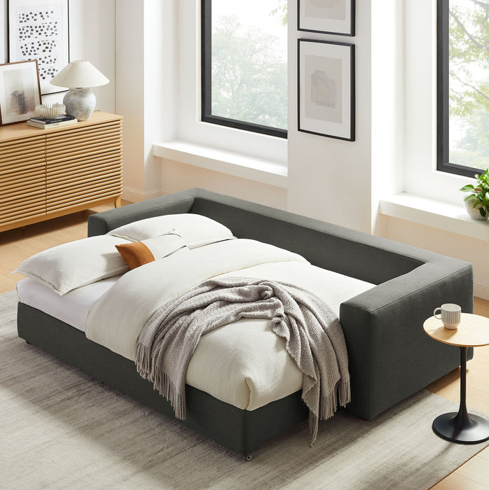 Commix Down Filled Overstuffed Sleeper Sofa Gray