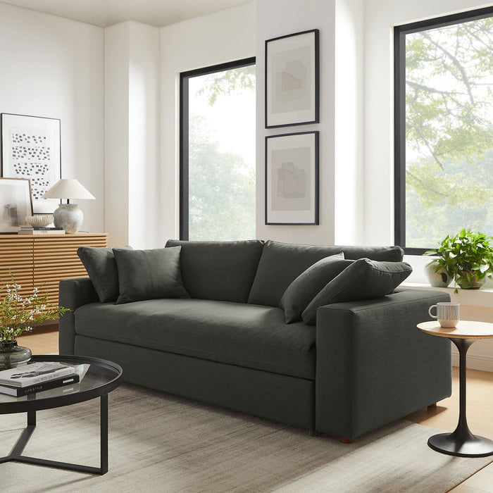Commix Down Filled Overstuffed Sleeper Sofa Gray