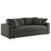 Commix Down Filled Overstuffed Sleeper Sofa Gray