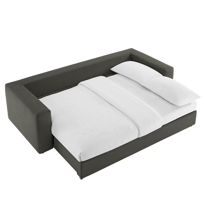 Commix Down Filled Overstuffed Sleeper Sofa Gray