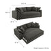 Commix Down Filled Overstuffed Sleeper Sofa Gray
