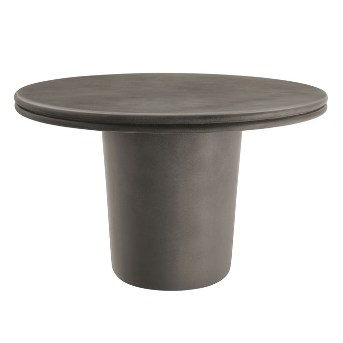 Brion 48" Indoor - Outdoor Patio Concrete Round Dining Table Gray