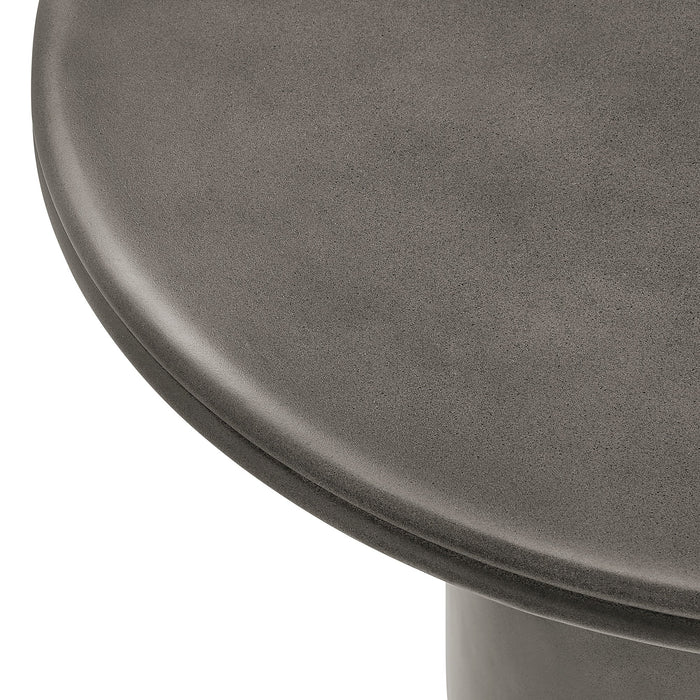 Brion 48" Indoor - Outdoor Patio Concrete Round Dining Table Gray