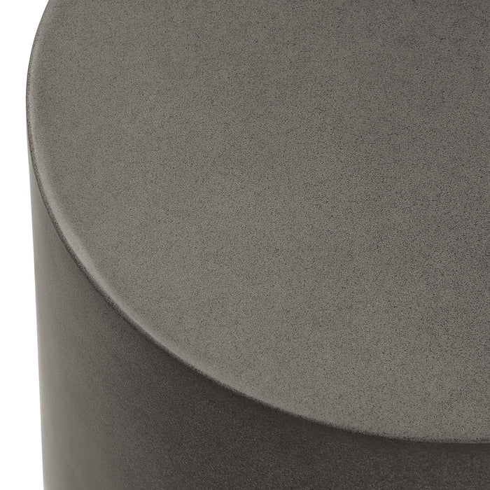 Brion Indoor - Outdoor Patio Concrete Stool Gray