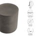 Brion Indoor - Outdoor Patio Concrete Stool Gray