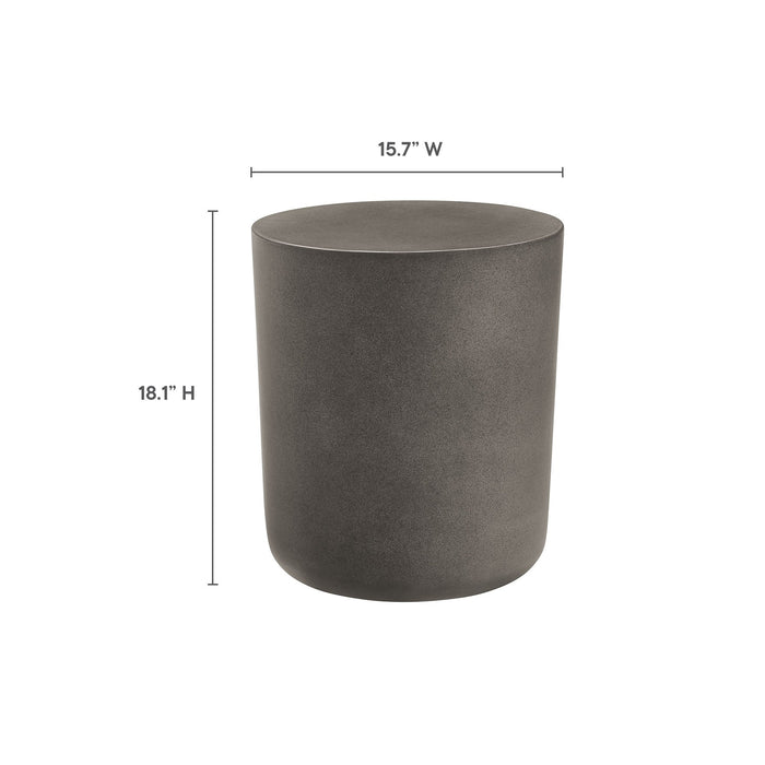Brion Indoor - Outdoor Patio Concrete Stool Gray