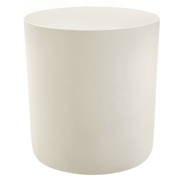 Brion Indoor - Outdoor Patio Concrete Stool White
