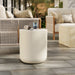 Brion Indoor - Outdoor Patio Concrete Stool White