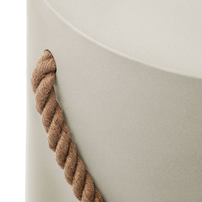 Isera Indoor - Outdoor Patio Rope Concrete Side Table Stool