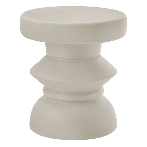 Modway Terza Indoor - Outdoor Patio Concrete Side Table Living Room Furniture in Gray