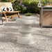 Modway Terza Indoor - Outdoor Patio Concrete Side Table Living Room Furniture - Close-Up