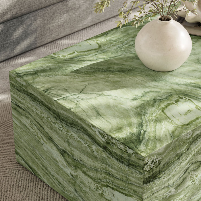 Modway Jordana Square Plinth Indoor - Outdoor Patio Concrete Coffee Table Living Room Furniture - Features
