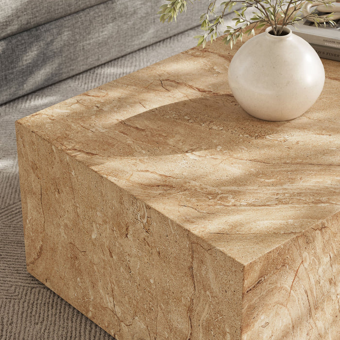 Modway Jordana Square Plinth Indoor - Outdoor Patio Concrete Coffee Table Living Room Furniture - View 16