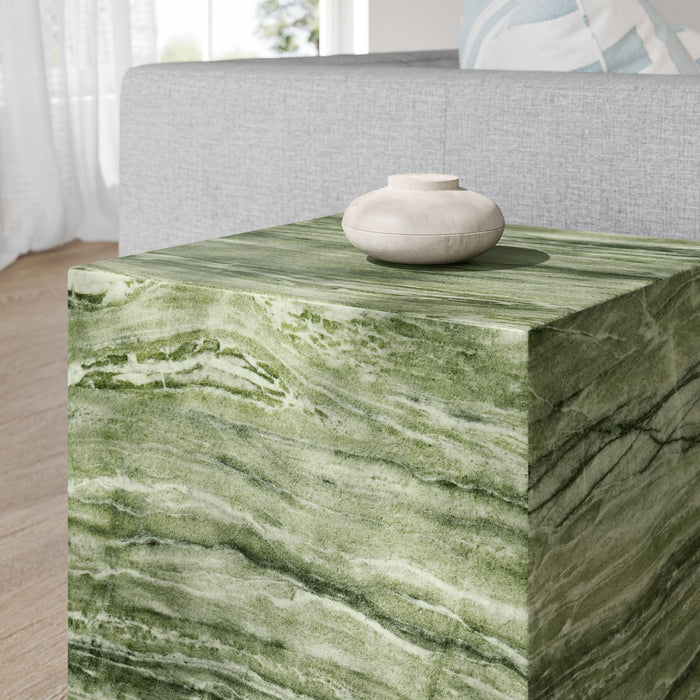 Modway Jordana Square Plinth Indoor - Outdoor Patio Concrete Side Table Living Room Furniture - Features