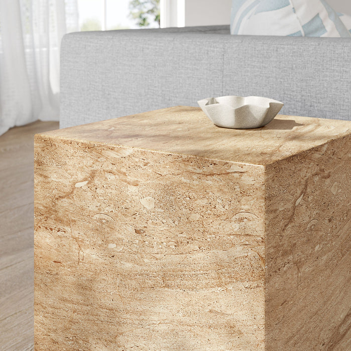 Modway Jordana Square Plinth Indoor - Outdoor Patio Concrete Side Table Living Room Furniture - View 16