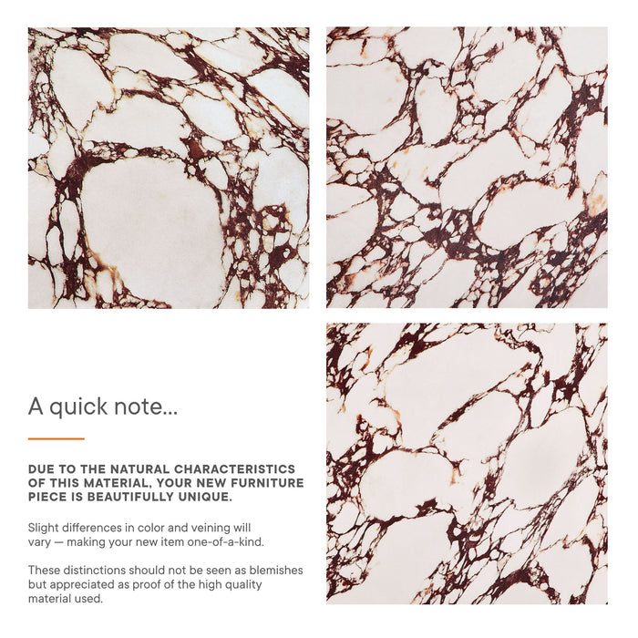 Valen Square Indoor - Outdoor Patio Arched Concrete Side Table