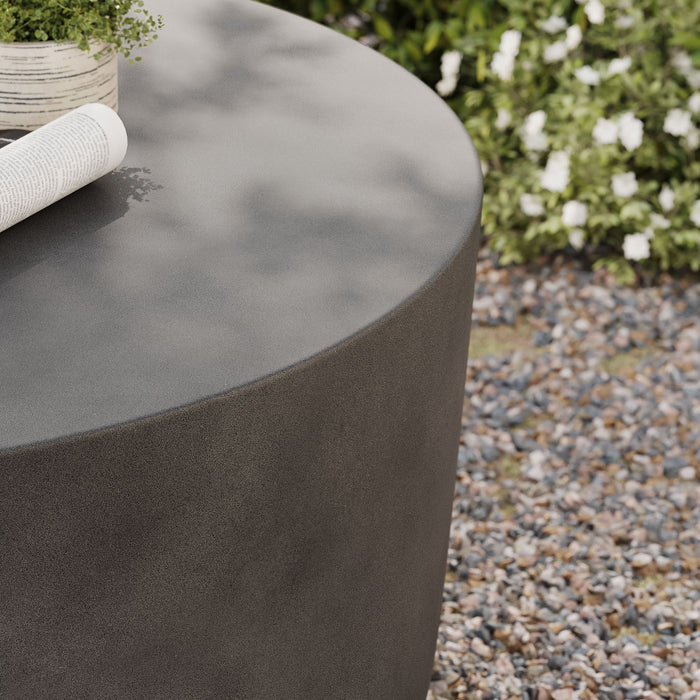 Brion Round Indoor - Outdoor Patio Concrete Coffee Table