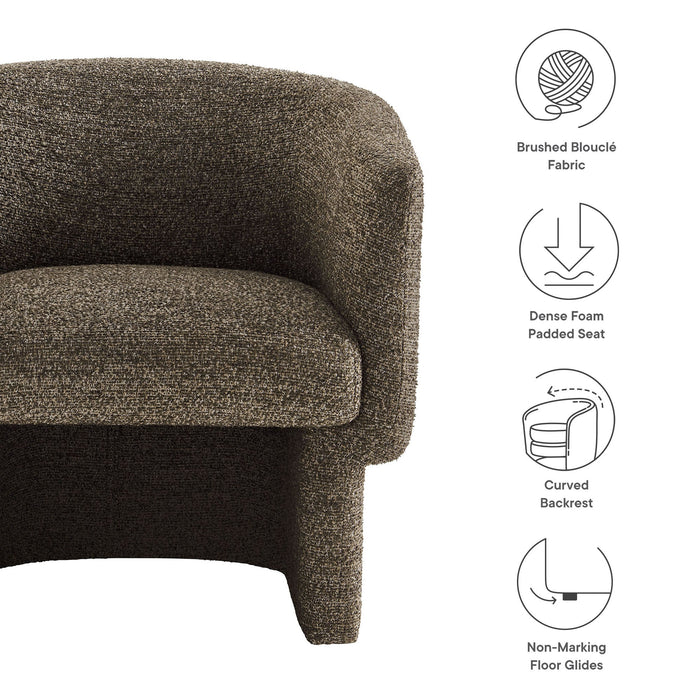 Muse Boucle Fabric Barrel Accent Chair