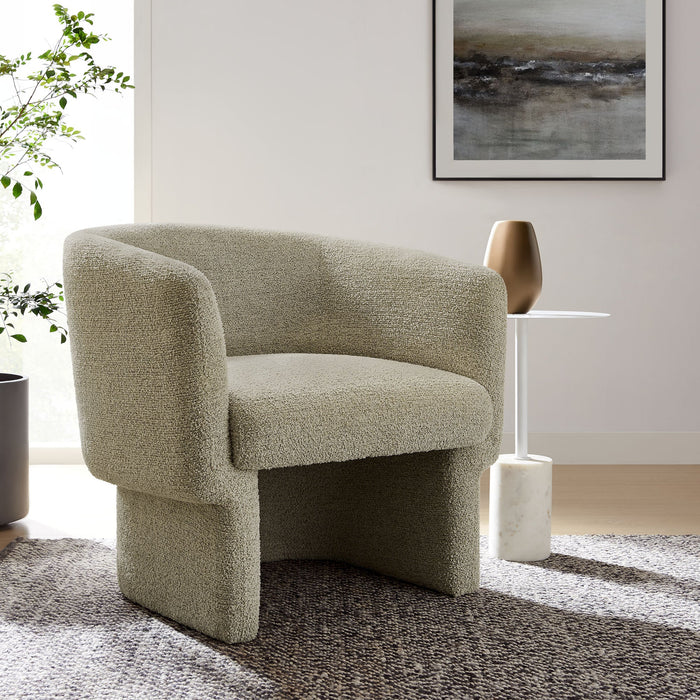 Muse Boucle Fabric Barrel Accent Chair
