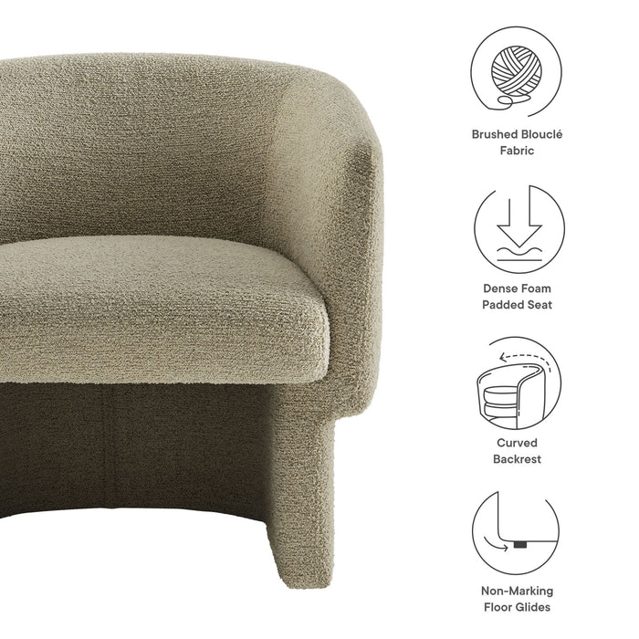Muse Boucle Fabric Barrel Accent Chair