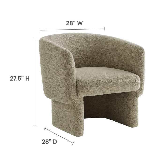 Muse Boucle Fabric Barrel Accent Chair
