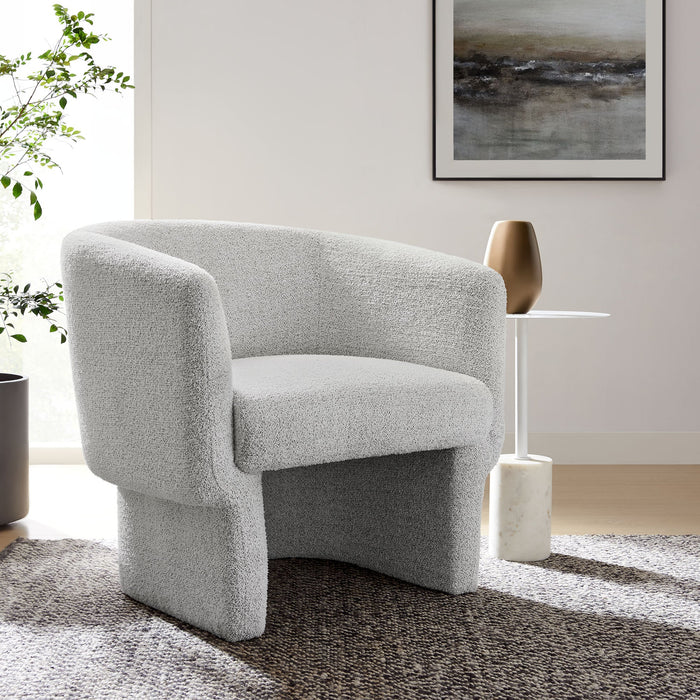 Muse Boucle Fabric Barrel Accent Chair