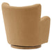 Modway Montrose Wingback Sherpa Swivel Accent Chair Living Room Furniture - Dimensions