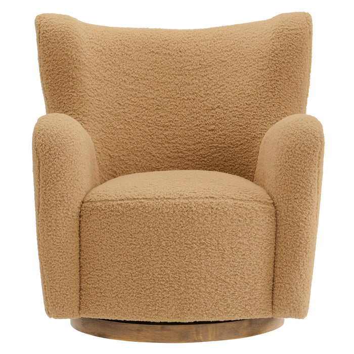 Modway Montrose Wingback Sherpa Swivel Accent Chair Living Room Furniture - Features