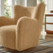 Modway Montrose Wingback Sherpa Swivel Accent Chair Living Room Furniture - Close-Up