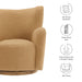Modway Montrose Wingback Sherpa Swivel Accent Chair Living Room Furniture in Brown - Side View