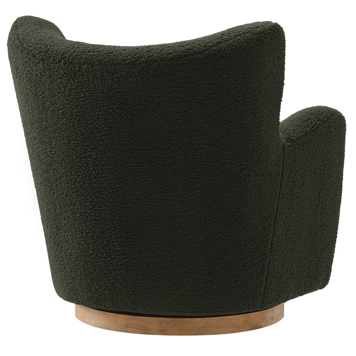 Modway Montrose Wingback Sherpa Swivel Accent Chair Living Room Furniture - View 14