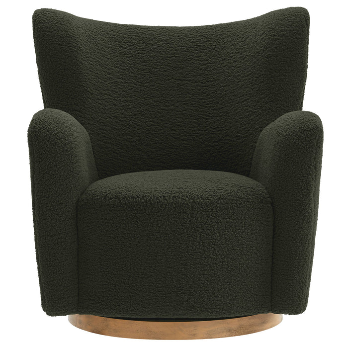 Modway Montrose Wingback Sherpa Swivel Accent Chair Living Room Furniture - View 15