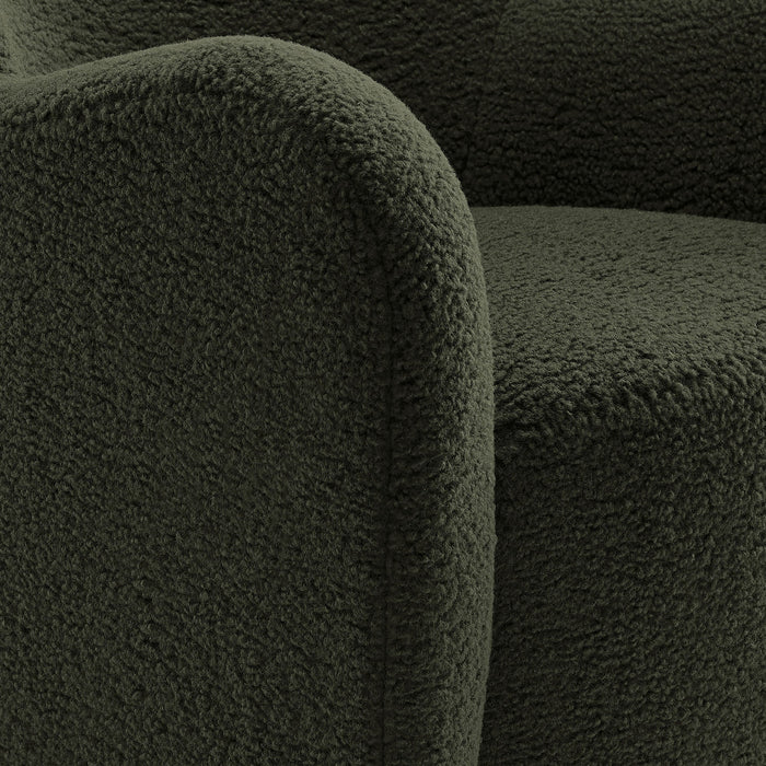 Modway Montrose Wingback Sherpa Swivel Accent Chair Living Room Furniture - View 16