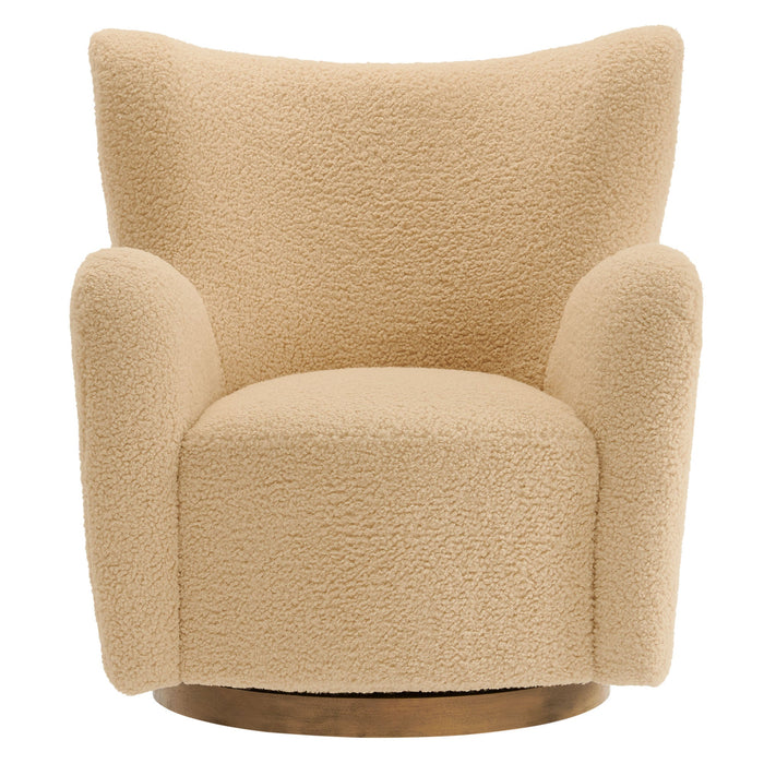Modway Montrose Wingback Sherpa Swivel Accent Chair Living Room Furniture - View 23