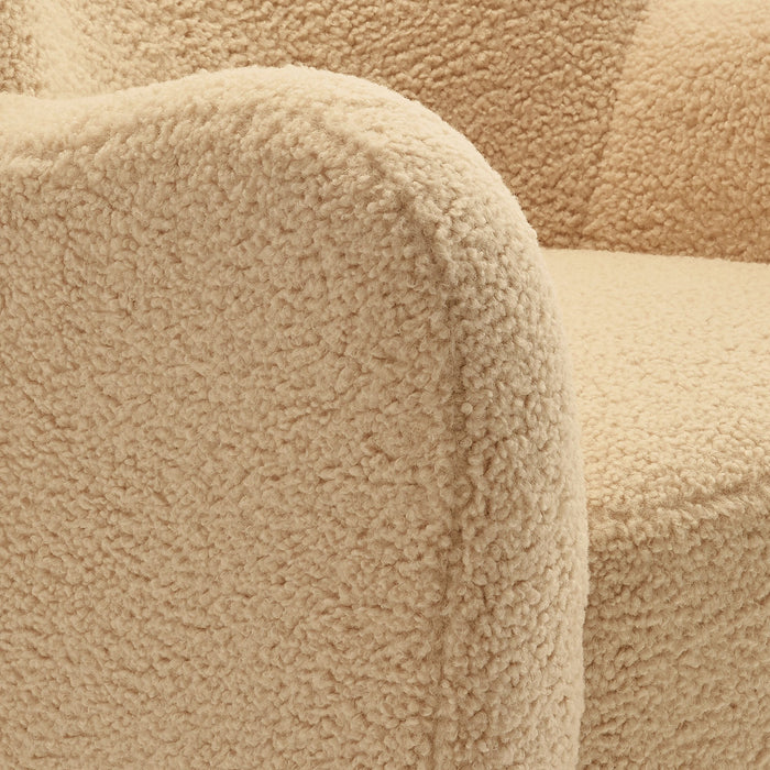 Modway Montrose Wingback Sherpa Swivel Accent Chair Living Room Furniture - View 24