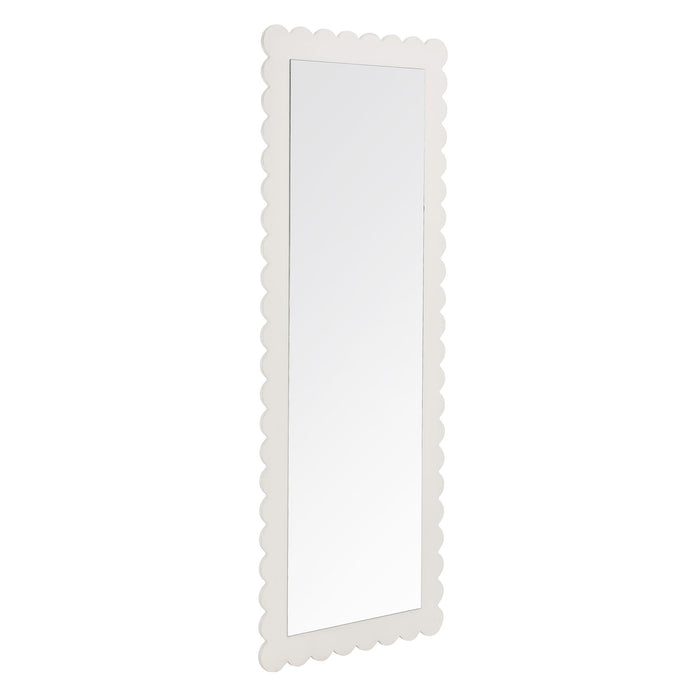 Emmeline Scalloped Rectangle Floor Mirror