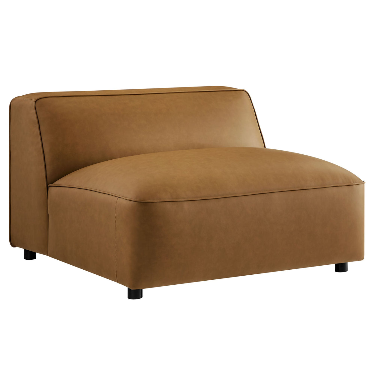 Modway Auren Upholstered Vegan Leather Modular Armless Chair — Urban ...