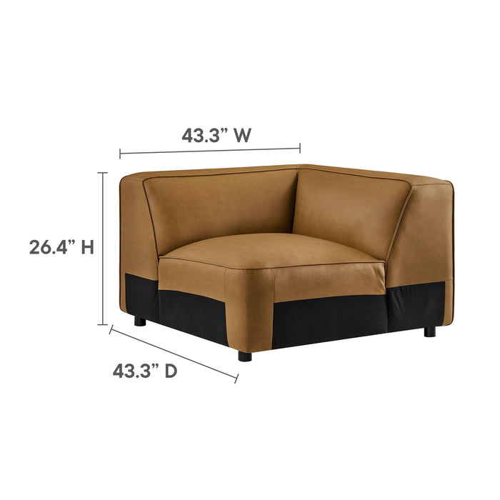 Auren Upholstered Vegan Leather Modular Corner Chair