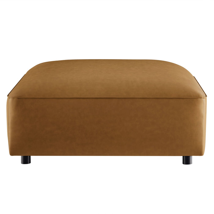 Auren Upholstered Vegan Leather Ottoman
