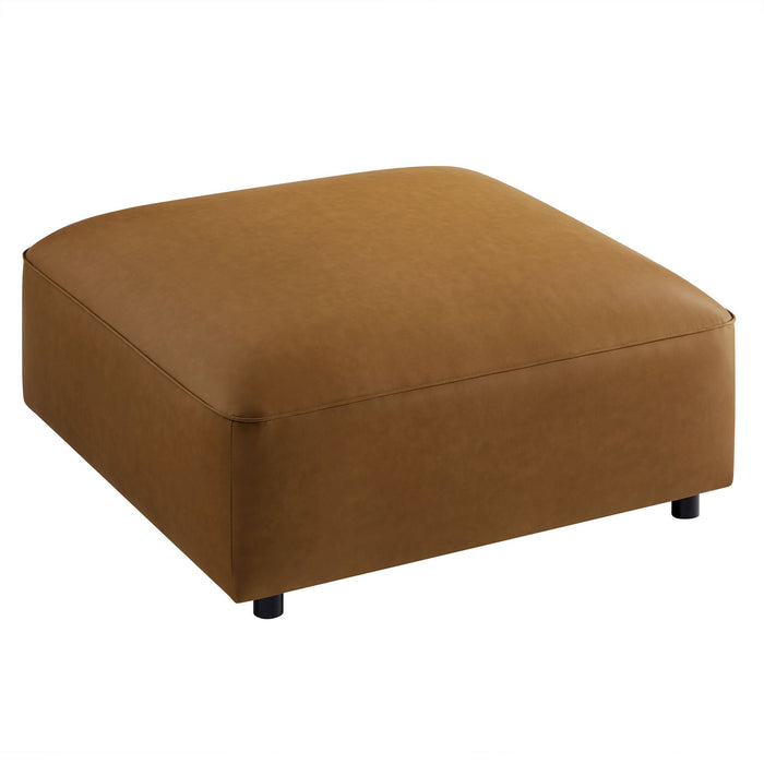 Auren Upholstered Vegan Leather Ottoman