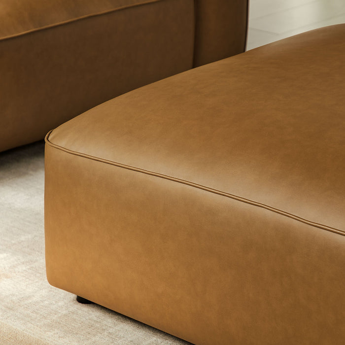 Auren Upholstered Vegan Leather Ottoman