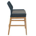 Wellspring Outdoor Patio Teak and Rope Counter Stool Blue Graphite