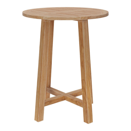 Wellspring 36" Outdoor Patio Teak Wood Bar Table Natural