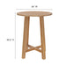 Wellspring 36" Outdoor Patio Teak Wood Bar Table Natural