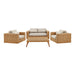 Modway Thames 4-Piece Outdoor Patio Wicker Rattan Furniture Set in Gray