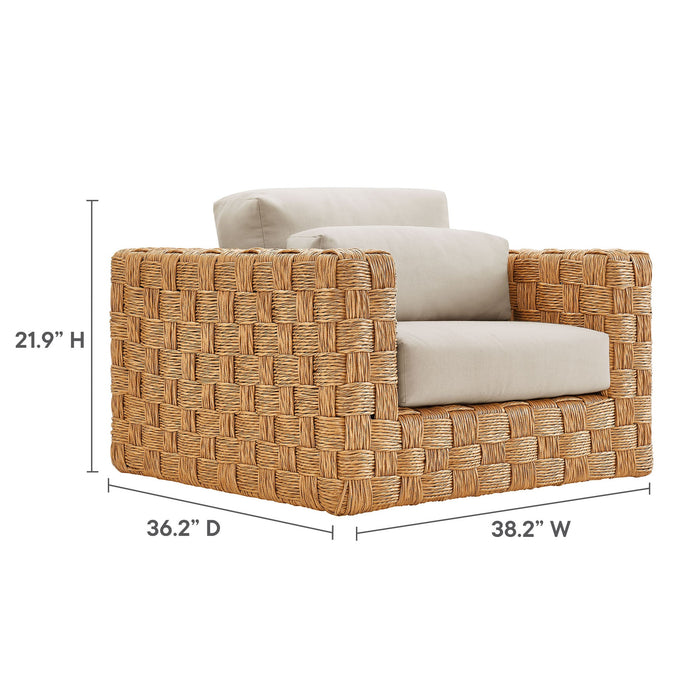 Modway Thames 4-Piece Outdoor Patio Wicker Rattan Furniture Set - Close-Up